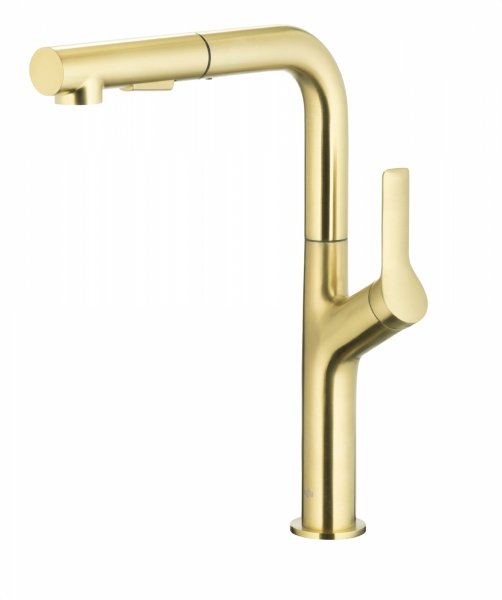 KFA DUERO DESIGN BRUSHED LIGHT GOLD bateria kuchenna z wyciąganą wylewką 662322039