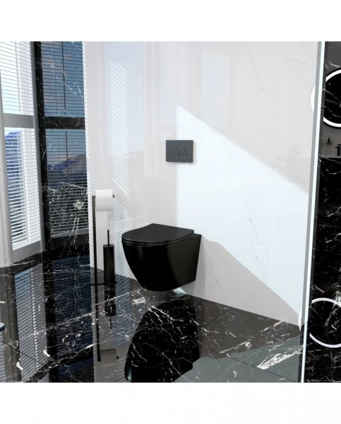 Lavita Miska wisząca WC Sinto Black 3.0 z deską wolnoopadająca 5900378356769