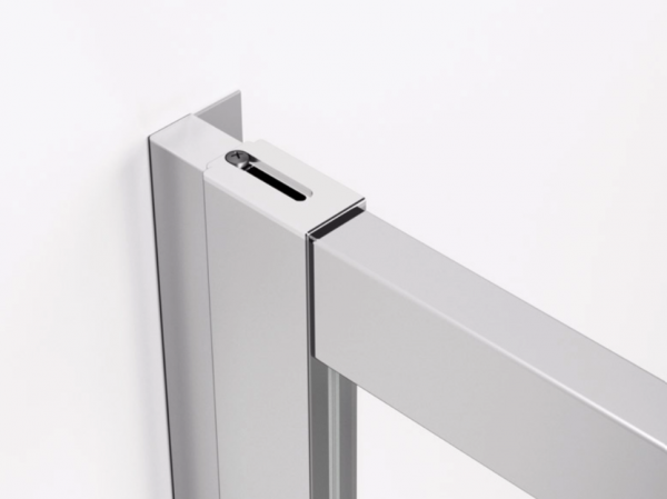 Ronal wejście narożne prawe z drzwiami rozsuwanymi, kabina asymetryczna 100x200 cm, szkło przezroczyste, profile biały TLSD1000407