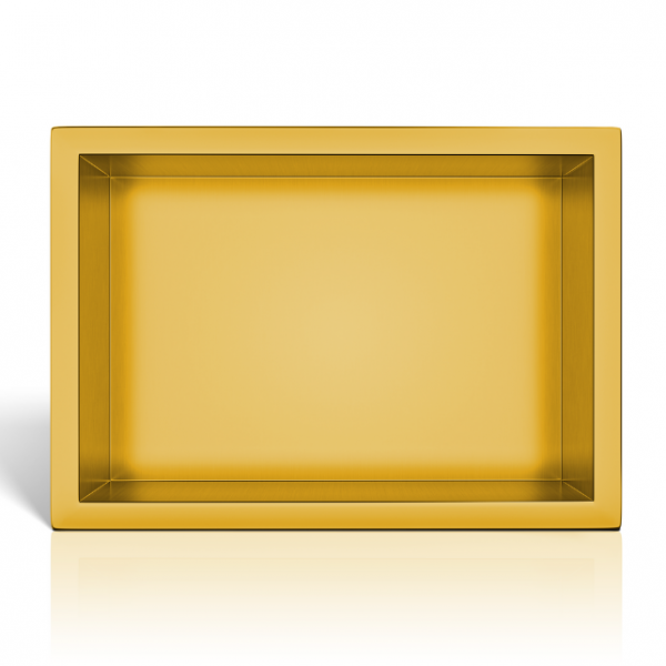 Balneo WALL-BOX ONE Gold Półka wnękowa ze stali nierdzewnej złota 30x20x10 cm B0101030310-1