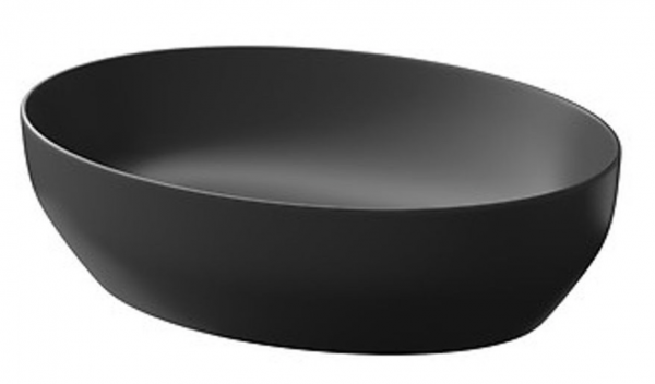 Cersanit LARGA Umywalka nablatowa elipsa ANTRACYT MAT (50X38) K677-014