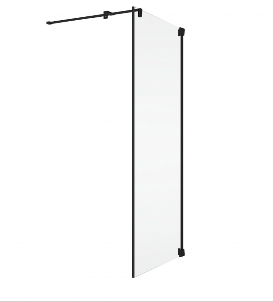 Ronal Sanswiss ścianka boczna 70x200 cm, szkło przezroczyste, profile BLACK LINE czarny mat CAT50700607