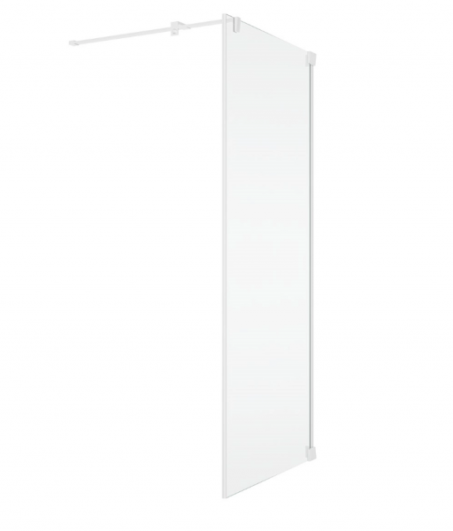 Ronal Sanswiss ścianka boczna 30-90x0-200 cm, szkło przezroczyste, profile WHITE LINE biały mat CAT5SM10907