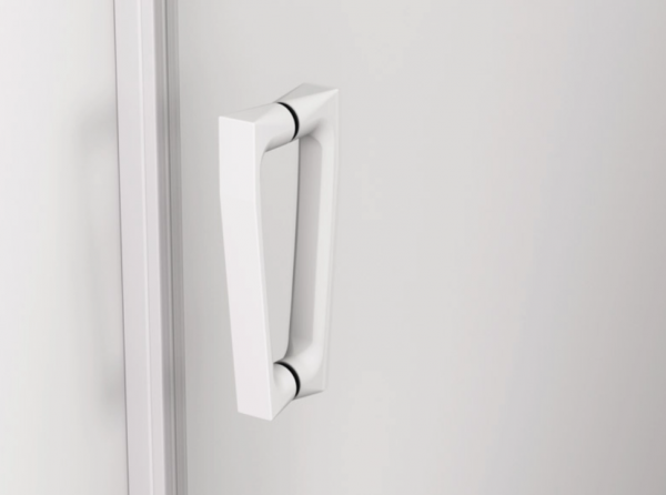 Ronal Sanswiss wejście narożne rozsuwane dwuczęściowe lewe 70-120x0-200 cm, szkło przezroczyste, profile WHITE LINE biały mat CAE2GSM10907
