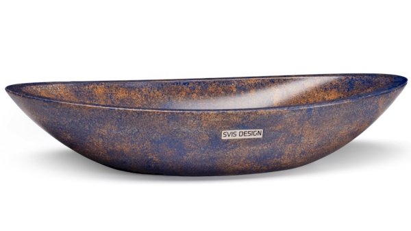  S.V.I.S.Design  UMYWALKA 60 CM ORION BASIC - GRANITE, NIEBIESKI I OCHRA, LAKIER PÓŁMATOWY