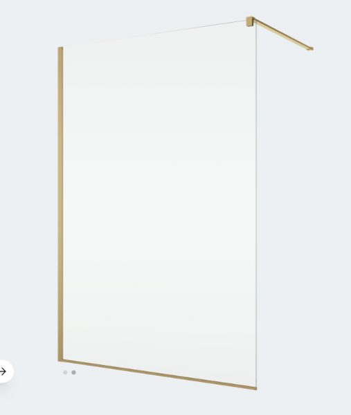 Ronal Sanswiss Easy Black Ścianka prysznicowa Walk-in 100x200 cm profile złoto szczotkowane szkło przezroczyste Aquaperle STR4P1001307