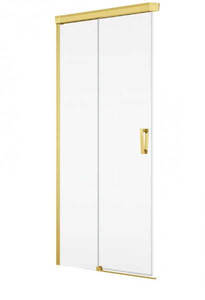 Ronal Sanswiss wejście narożne rozsuwane dwuczęściowe prawe 75x200 cm, szkło przezroczyste, profile GOLD LINE złoty CAE2D0751207