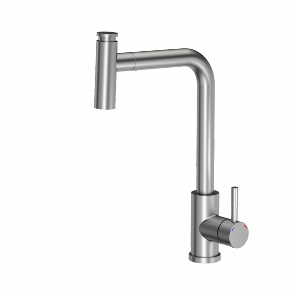 Quadron  Bateria kuchenna MERYL Steinsteel stalowa bateria kuchenna stal szczotkowana 3673501BS