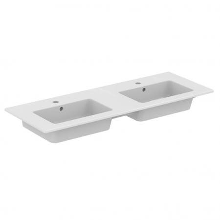 Ideal Standard Tempo Umywalka podwójna wisząca 121,5x45,5 cm 2 otwory na baterie, z przelewem, biała E053401
