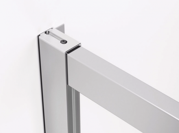 Ronal wejście prawe narożne z drzwiami rozsuwanymi, kabina asymetryczna 120x200 cm, szkło przezroczyste, profile biały TLSD1200407