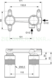 Ideal Standard Element podtynkowy do baterii umywalkowej A1313NU