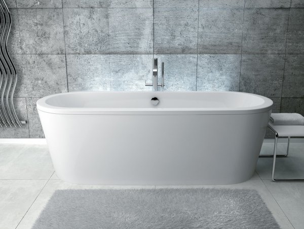 Besco Victoria wanna 160 pod zabudowę + syfon chrom z przelewem slim WKV160WZS