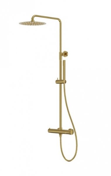 Lavita Natynkowy zestaw prysznicowy z deszczownicą Orion Brushed Gold 5900378341628