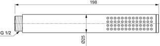 Ideal Standard Idealrain Stick Słuchawka Prysznicowa Satynowa Czerń BC774XG