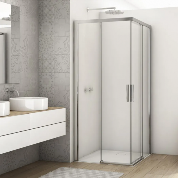 Ronal Sanswiss Divera kabina prysznicowa kwadratowa 90 cm srebrny połysk D22SE2B0905007