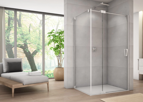 Ronal Sanswiss ścianka boczna 30-90x0-200 cm, szkło przezroczyste, profile WHITE LINE biały mat CAT3SM10907