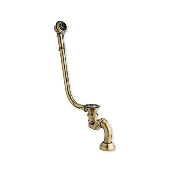  Vicario Przelew wannowy retro z syfonem bronzo 1200/BR