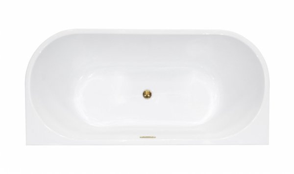 Besco Vica New wanna wolnostojąca 160 + klik-klak chrom z przelewem slim WAS160VN