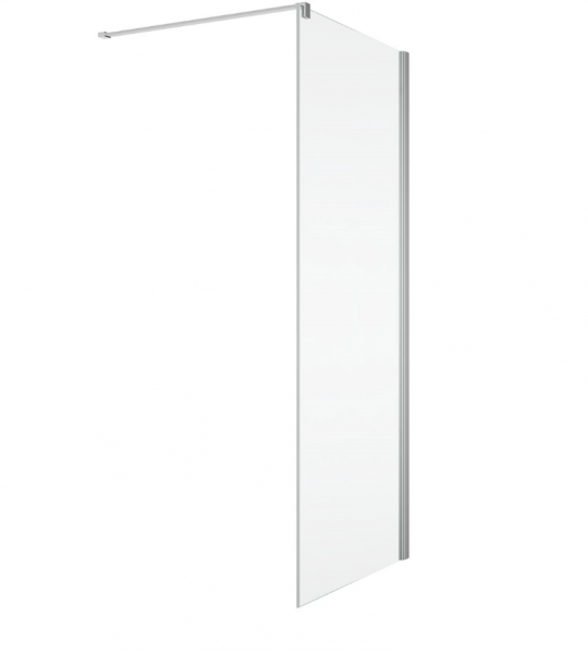 Ronal ścianka boczna 30-120x200 cm, szkło przezroczyste, profile Srebrny połysk ANT1SM15007