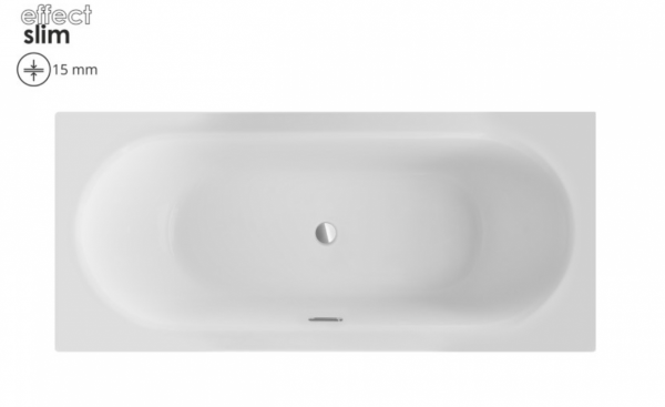 Besco Vitae Slim+ wanna pod zabudowę 170 + syfon z przelewem chrom WAV170S+
