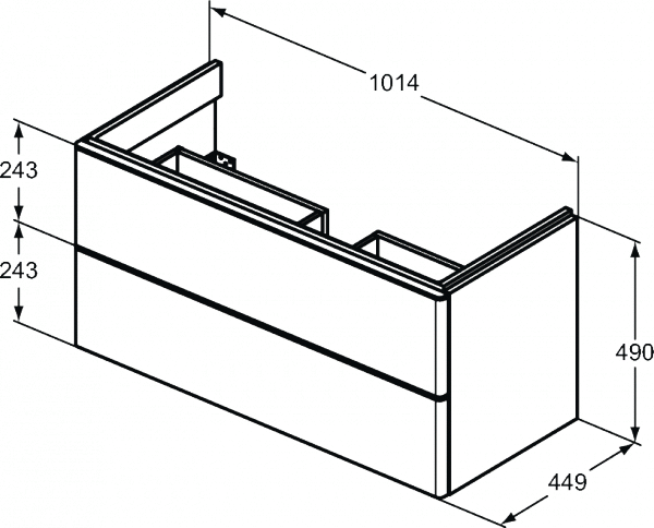 Ideal Standard Adapto Szafka pod umywalkę 102 cm złoty dąb T4297PB