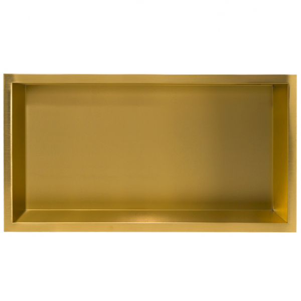 Balneo Wall Box One Gold Półka wnękowa z kołnierzem 60 x 30 x 10 cm złota ze stali nierdzewnej OB-BR4