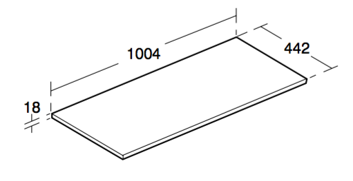 Ideal Standard Connect Air Blat 100 cm do umywalek nablatowych jasnobrązowe drewno E0851UK