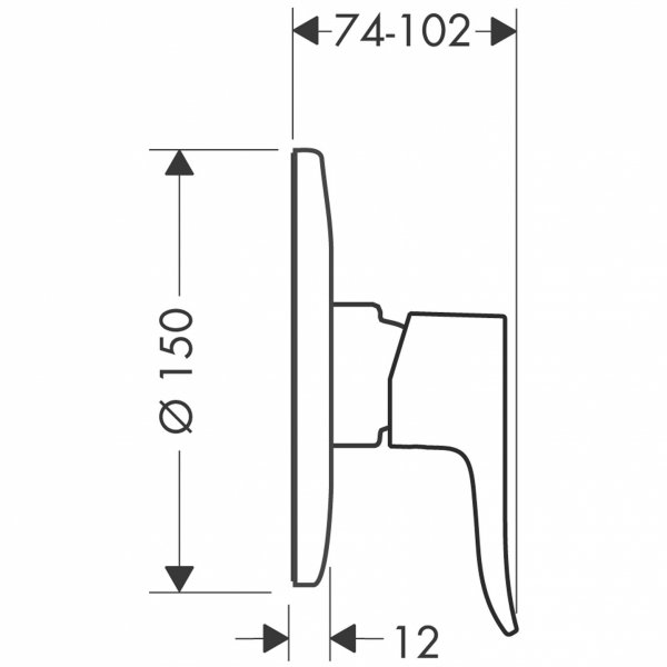 31686000 Hansgrohe Metris Jednouchwytowa bateria prysznicowa podtynkowa