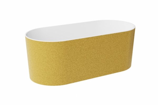Besco Lova Glam 160 wanna wolnostojąca złota + klik-klak chrom WWM160LZKS