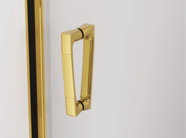 Ronal Sanswiss wejście narożne rozsuwane dwuczęściowe lewe 100x200 cm, szkło przezroczyste, profile GOLD LINE złoty CAE2G1001207