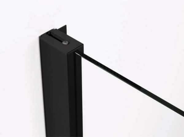 Ronal ścianka boczna 75x200 cm, szkło przezroczyste, profile BLACK LINE czarny mat TOPF20750607