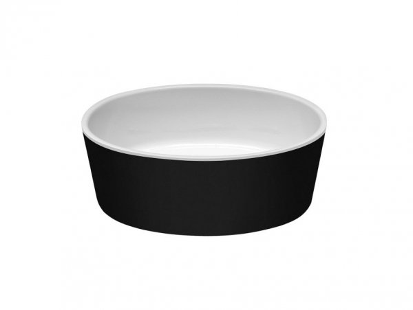 Besco Uniqa umywalka nablatowa B&amp;W + klik-klak chrom UMDUNBW