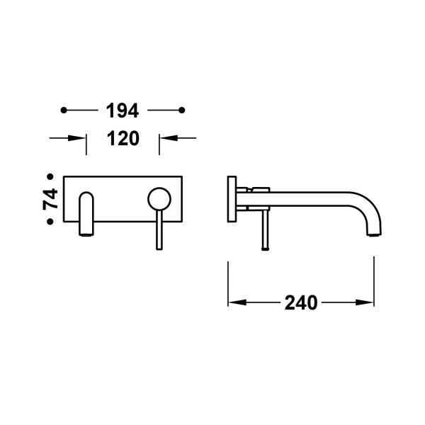 Tres STUDY ELEMENT NAŚCIENNY DO PODTYNKOWEGO KORPUSU BATERII UMYWALKOWEJ-26230032