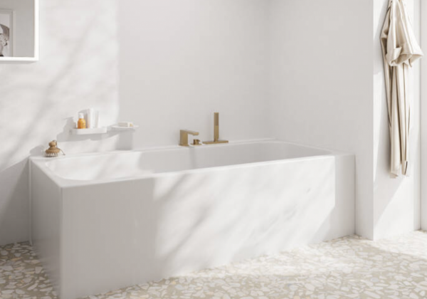 Hansgrohe Tecturis E 3-otworowa, jednouchwytowa bateria na brzeg wanny z sBox, element zewnętrzny brąz szczotkowany 73443140