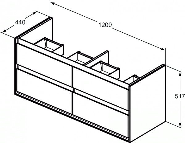 Ideal Standard Connect Air Szafka podumywalkowa 120 cm ciemnobrązowy mat E0822VY