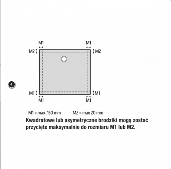 Ronal Air brodzik kwadratowy 100x100 cm konglomeratowy len W37Q10015