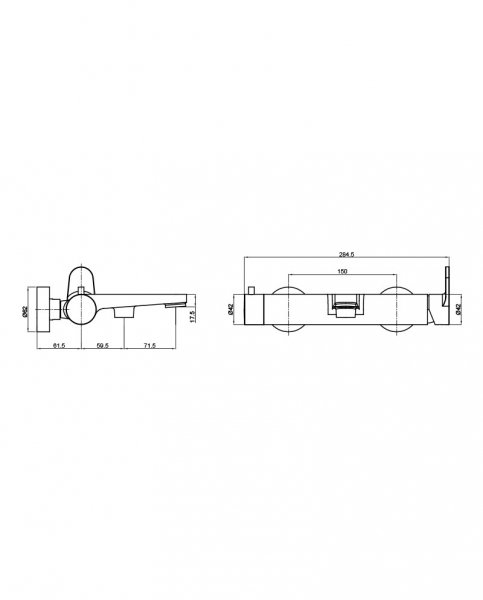 Lavita Bateria wannowo - prysznicowa Cetus Chrome 5900378341871