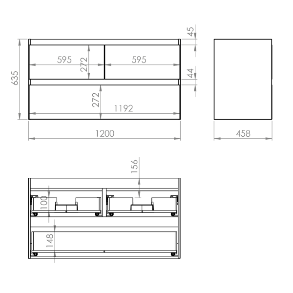 Elita SZAFKA SPLIT 120 3S STONE MATT PDW 168181/RE012007157040