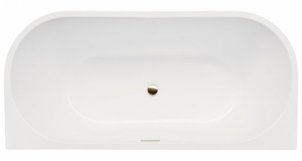 Besco Vica Slim+ wanna symetryczna 170 + syfon z przelewem czarny WAVS170C+