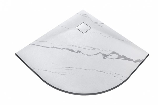 Besco Vexo Marble brodzik półokrągły 90 VM9090P