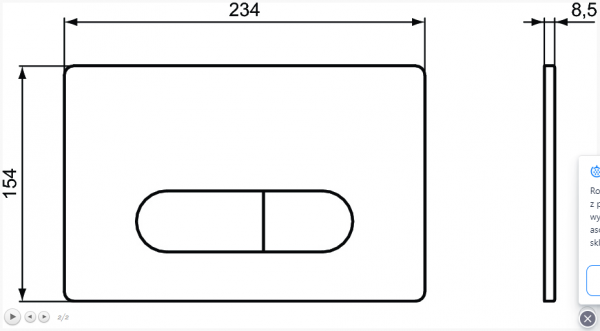 Ideal Standard ProSys Przycisk spłukujący, chrom R0115AA
