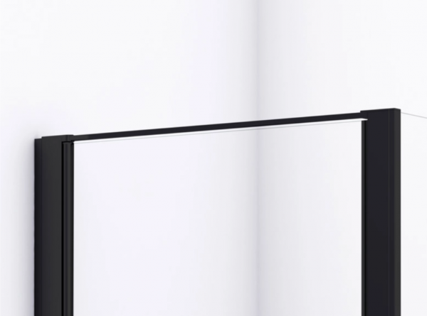 Ronal drzwi wahadłowe jednoczęściowe na wymiar 50-100x0-200 cm, szkło przezroczyste, profile BLACK LINE czarny mat D22T1SM10607