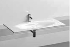 Kerasan 548030 SHAPE umywalka 122X52 INCASSO MF biały mat