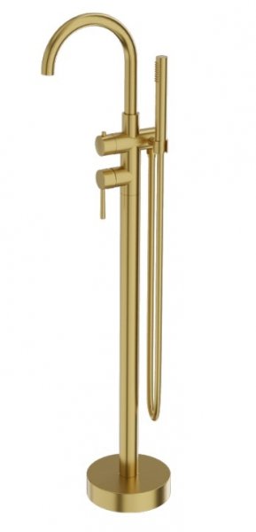 Lavita Bateria wannowa wolnostojąca okrągła Orion Brushed Gold 5900378357209