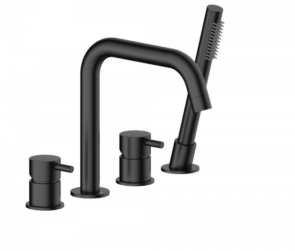 KFA MOZA BLACK bateria wannowa 4-otworowa 503521081