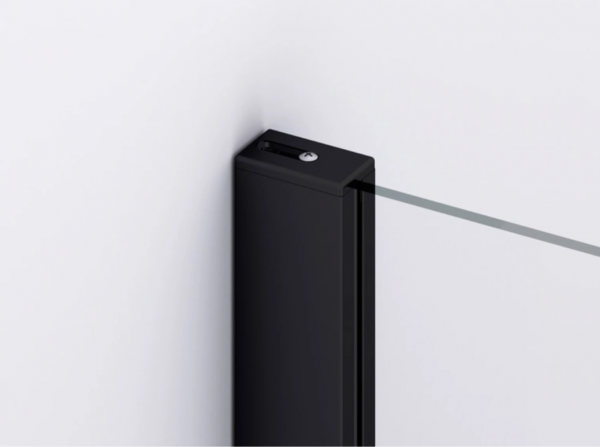 Ronal drzwi wahadłowe jednoczęściowe na wymiar 50-100x0-200 cm, szkło przezroczyste, profile BLACK LINE czarny mat D22T1SM10607