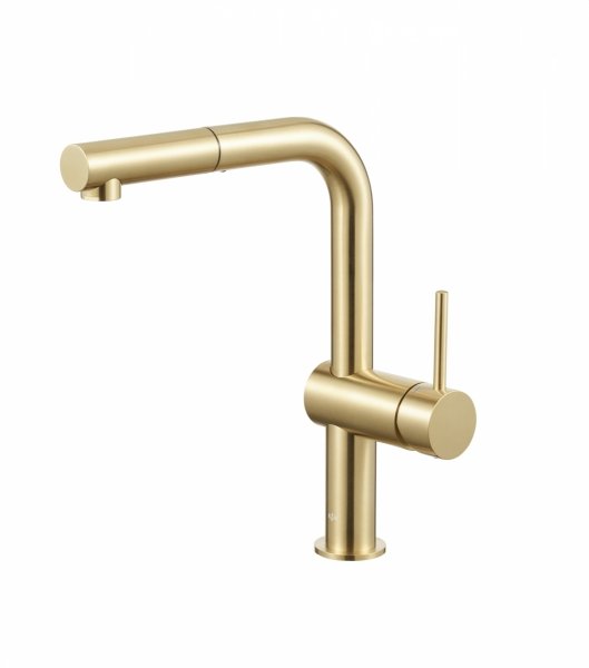 KFA DUERO EDGE BRUSHED LIGHT GOLD bateria kuchenna z wyciąganą wylewką 662351039