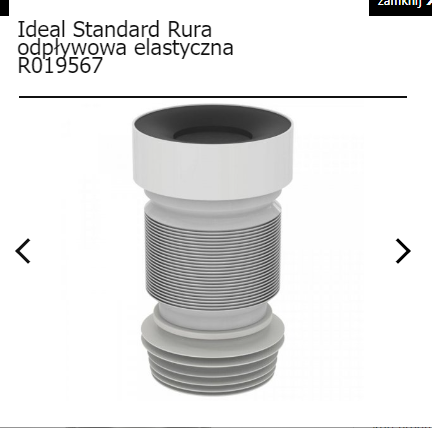 Ideal Standard elastyczna rura odpływowa R019567