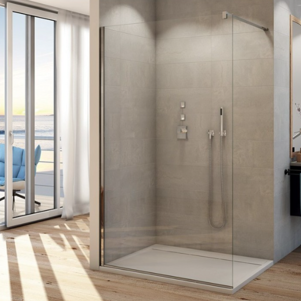 Ronal  Sanswiss Easy ścianka wolnostojąca Walk-in 160 cm srebrny połysk STR4P1605007