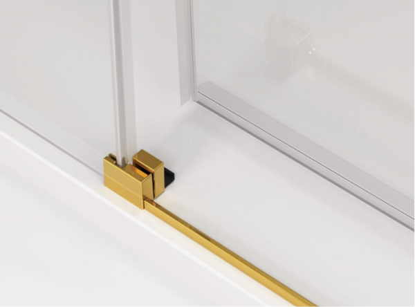 Ronal Sanswiss wejście narożne rozsuwane dwuczęściowe lewe 100x200 cm, szkło przezroczyste, profile GOLD LINE złoty CAE2G1001207